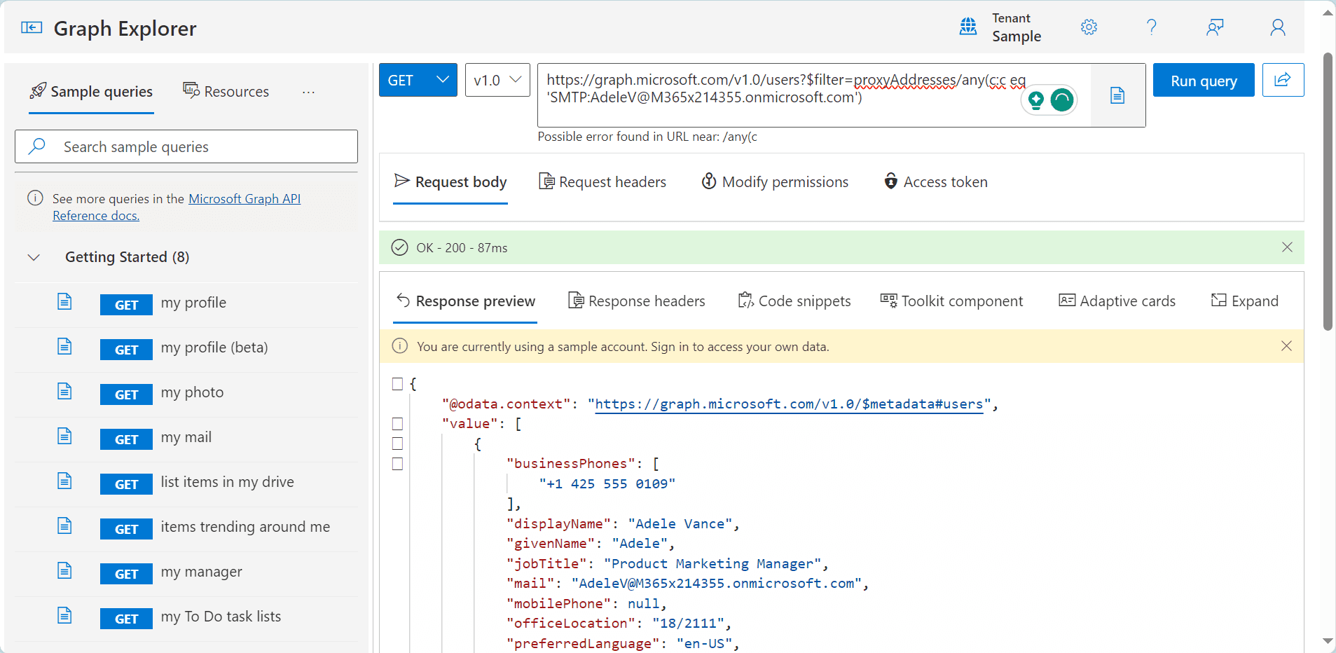 Graph returning proper object based on proxy address filtering